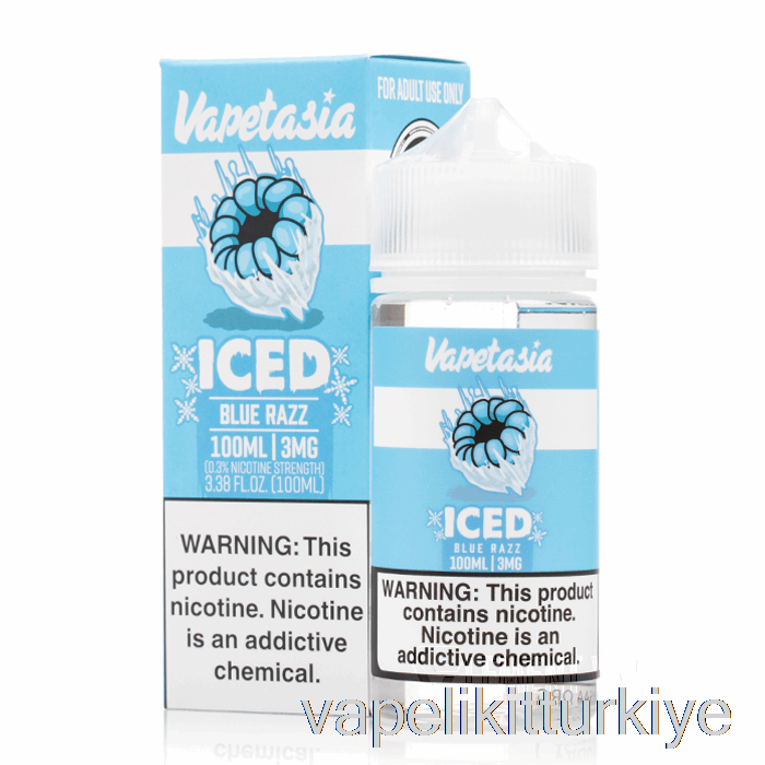 Vape Kalem Vape Mate Buzlu Mavi Razz - Vapetasia - 100ml 3mg